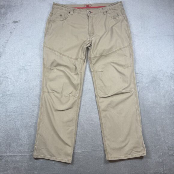 Eastern Mountain Sports Fencemender Pants 40X32 Khaki Cotton Workwear Utility - Picture 1 of 12